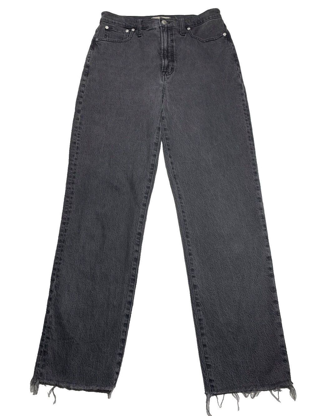 Madewell The Perfect Vintage Straight Jean Black Size 28T Tall Raw Hem
